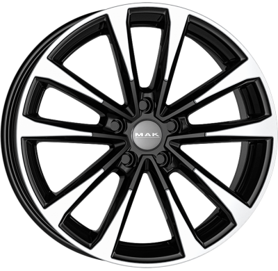 LLANTA MAK MAIN 16 X 6.50 ET 42 5X100 Buje: 57,1 BLACK MIRROR