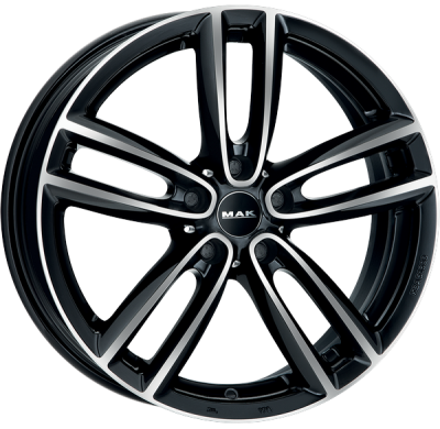 LLANTA MAK OXFORD 16 X 6.50 ET 46 5X120 Buje: 72,6 BLACK MIRROR