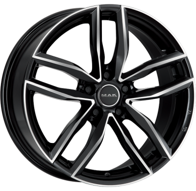 LLANTA MAK SARTHE 18 X 8.00 ET 42 5X112 Buje: 66,45 BLACK MIRROR