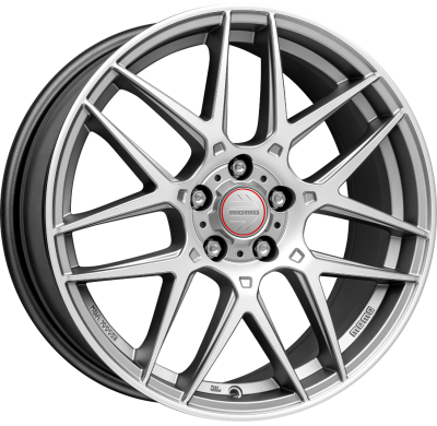 LLANTA MOMO COMPETIZIONE MATT TITAN SILVER POLISHED 18 X 8.00 5X100 ET40 BUJE: 72,3