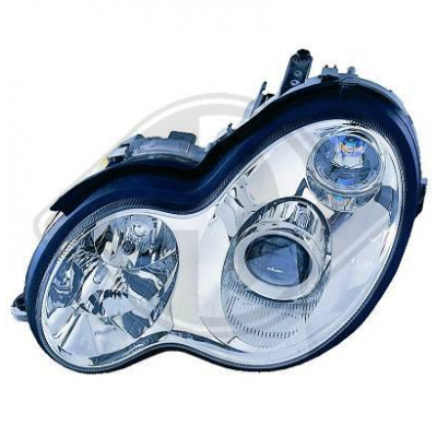 Set De Faros W203, 00-07 Optica 04; H7+h7 ; Cristal Claro
