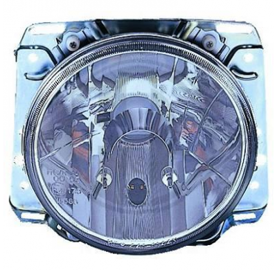 Set Faros Golf, 83-91; Cristal Claro/ H4; Para Sistema Autorregulación De Faros