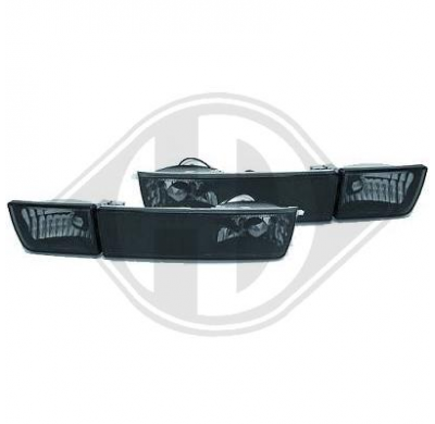 Set Intermitentes De Diseño Golf,91-97 Cristal Claro/ Negro + Luz Antiniebla