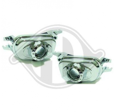 Set Luces Antinieblas W203, 01->> Con Lente Del Proyector; Cromado; H3
