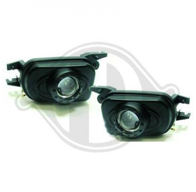 Set Luces Antinieblas W203, 01->> Con Lente Del Proyector; Negro; H3
