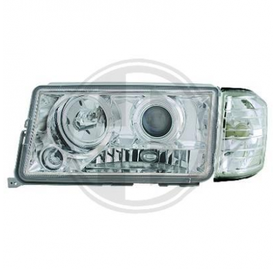 Set Proyector De Faros W201, 82-93 Cristal Claro/Cromado; Incl. Intermitente
