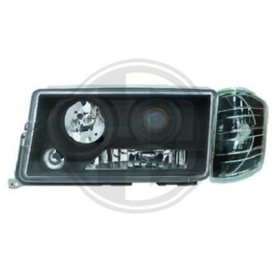 Set Proyector De Faros W201, 82-93 Cristal Claro/Negro; Incl. Intermitente