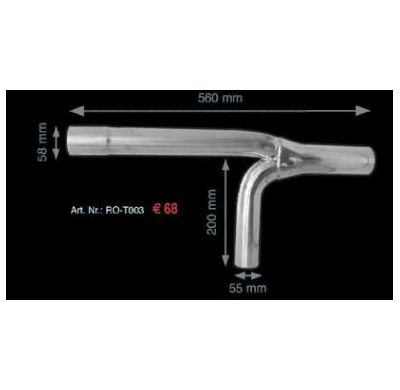 Tramo Escape T Inox 560mm