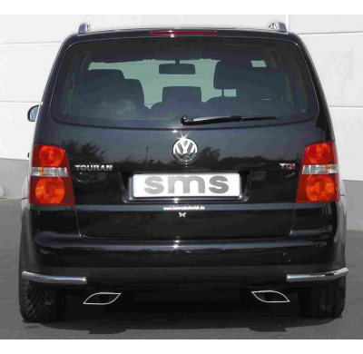 Tubo/Defensa Trasera Parcial Acero Inox Touran   Sms Tuning