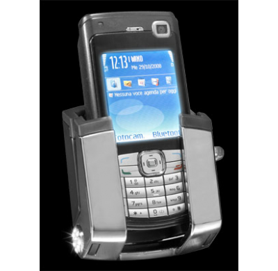 Universal Porta Mobil Cromado Adhesivo 3m Swarovski Crystals