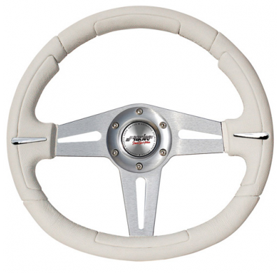 Volante Simoni Apogee Piel  Blanca