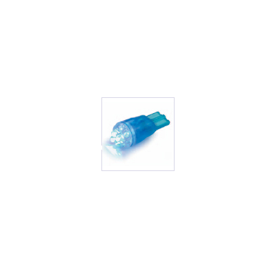 12v T10 Wedge/Ba9s 4 X Clear Led Azul