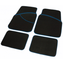 4 Alfombras Negras Con Jaspeado Azul Alfombras Moqueta Standard   Ergoseat
