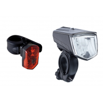 Büchel Set of lights front + rear Vail and Micro LED black 80 Lux