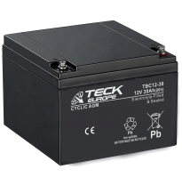 Bateria Teck Cyclic Agm 12v Referencia: Tbc12-30 - Voltaje 12 - Capacidad (Ah-20h) 30 - Dimensiones: L(Mm) 166 - an (Mm) 175 - A