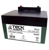 Bateria Teck Litio Golf 12,8v Referencia: Tbl22 - Voltaje 12,8 - Capacidad (Ah-20h) 22 - Dimensiones: L(Mm) 168 - an (Mm) 128 -