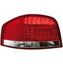 Pilotos Led Audi A3 8p 03+ _ Rojo/Transparente