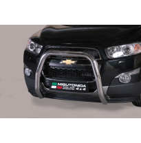 Defensa Delantera Acero Inox Chevrolet Captiva 11&gt; Diametro 76 Homologada