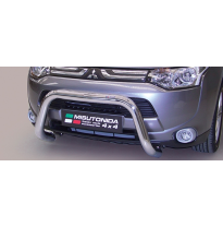 Defensa Delantera Acero Inox Homologacion Ec Mitsubishi Outlander 13&gt; Super Bar Acero Inox Diametro 76