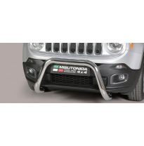 Defensa Delantera Acero Inox Jeep Renegade 14&gt; - Diametro 76mm - Homologacion Ce