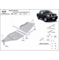 Protección De Caja De Cambios Y Diferencial Nissan Navara 2005-2015 Acero 3mm