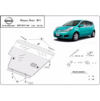 Cubre Carter Metalico Nissan Note 2007-2013 Acero 2mm
