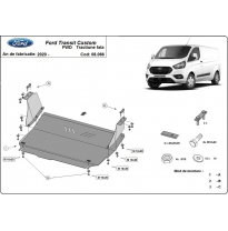Cubre Carter Metalico Ford Transit Custom - Fwd  Año: 2020-2023
