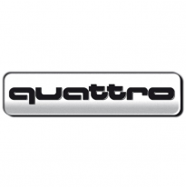 Emblema / Logo De Aluminio - Quattro - 7x1,7cm