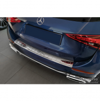 Protector de paragolpes trasero de acero inoxidable cromado apto para Mercedes Clase C AMG Estate (S206) 2021- &#039;Ribs&#039; AVISA