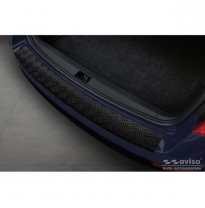 Protector de parachoques trasero en aluminio negro mate para Skoda Octavia III Kombi Facelift 2017-2020 &#039;Riffled Plate&#039;.