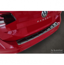 Protector De Parachoques Trasero De Acero Inoxidable Negro Para Volkswagen Passat Variant 2014-2019 Y Facelift 2019- (Incl. R-Li