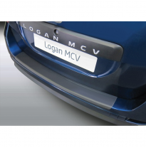 Protector parachoques trasero en ABS apto para Dacia Logan MCV 6/2013- Negro brillo &#039;Ribbed&#039; RGM