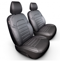 New York Design Fundas de asiento de cuero artificial 1+1 especifica para Citroën Jumper/Peugeot Boxer/Fiat Ducato 2006-