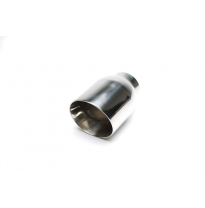 TA Technix tubo de escape acero inoxidable 110 mm ovalado / biselado, longitud: 165 mm, conexión: 76 mm tubo de escape soldado N