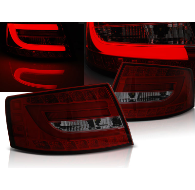 Pilotos Traseros Led Audi A6 C6 Sedan 04.04-08 Rojo Ahumado Led 6pin