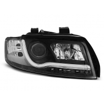 Audi A4 10.00-10.04 Led Faros Delanteros Luz Diurna Tube Lights Negro