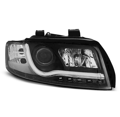 Audi A4 10.00-10.04 Led Faros Delanteros Luz Diurna Tube Lights Negro