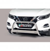 Defensa Delantera Acero Inox Homologacion Ec Nissan Qashqai 14&gt; (Can Be Fitted With Park Sensors if Using the Supplied Parksenso