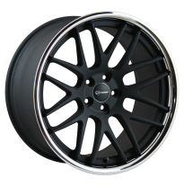 Llanta Emotion Wheels Concave Black Matt Inox 9,5x19 5 Tornillos
