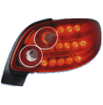 Pilotos Traseros Pe 206 Cc 98- Led Red/Clear